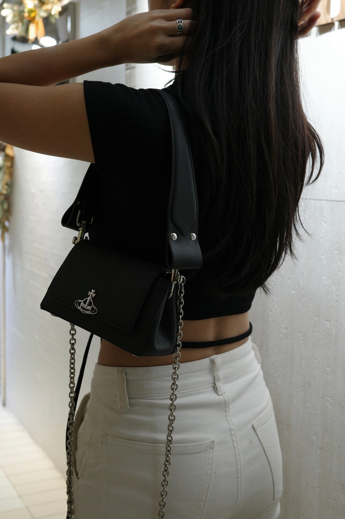 Vivienne Westwood Hazel Handbag 黑色十字紋 [最後一個優惠現貨!]