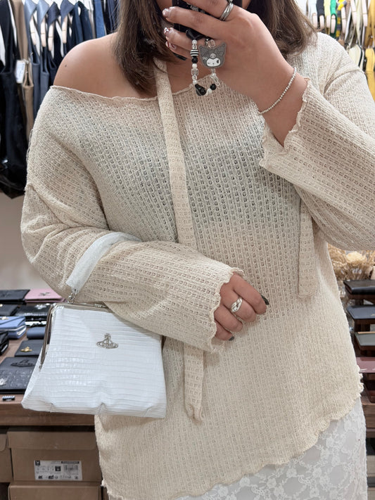 Vivienne Westwood Granny Frame Purse 餃子袋 最新啞面鱷魚皮 限量現貨優惠中［白色超罕有!］