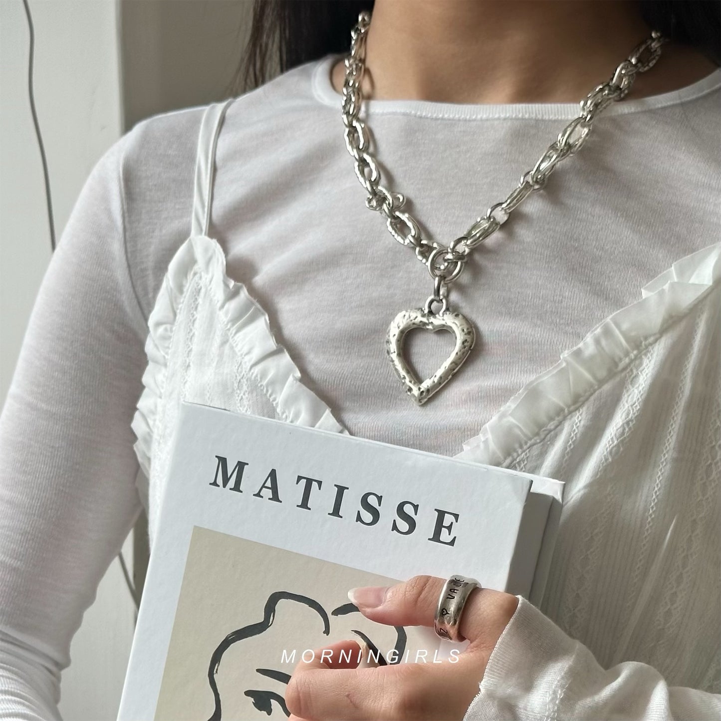 Otro Accesorio 西班牙手工飾物 - Heart on Chain Necklace