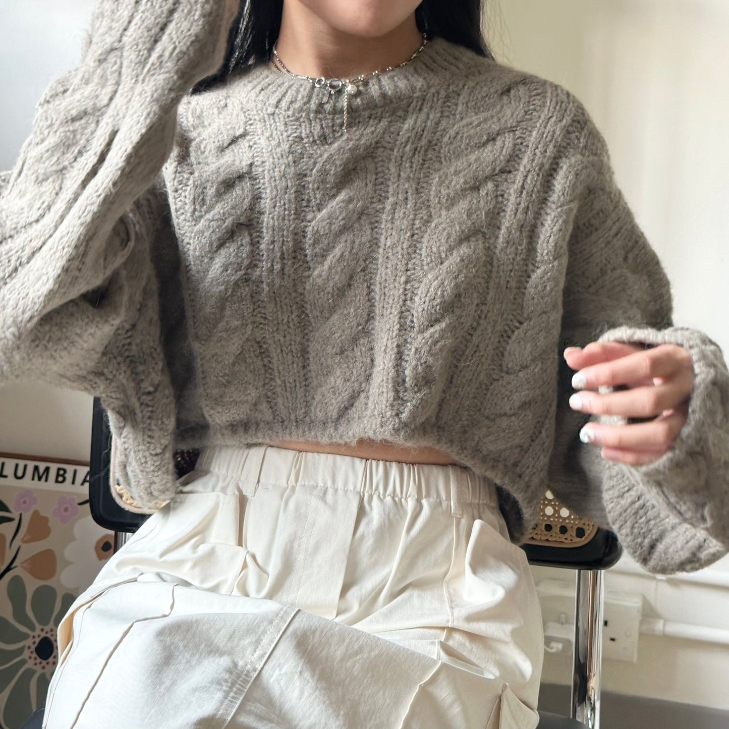 麻花扭扭紋軟熟CROPPED SWEATER 3色入 [門市搬遷清貨限時優惠$169!]