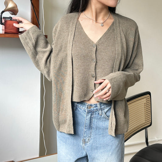 假兩件超軟熟開鈕上衣 3色入