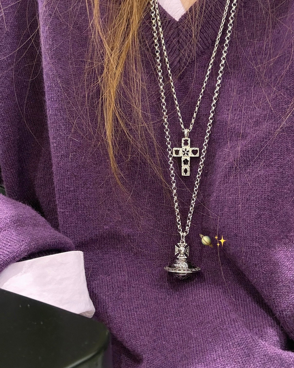 Vivienne Westwood Lancelot Orb Necklace [復古工業風造舊長鏈］