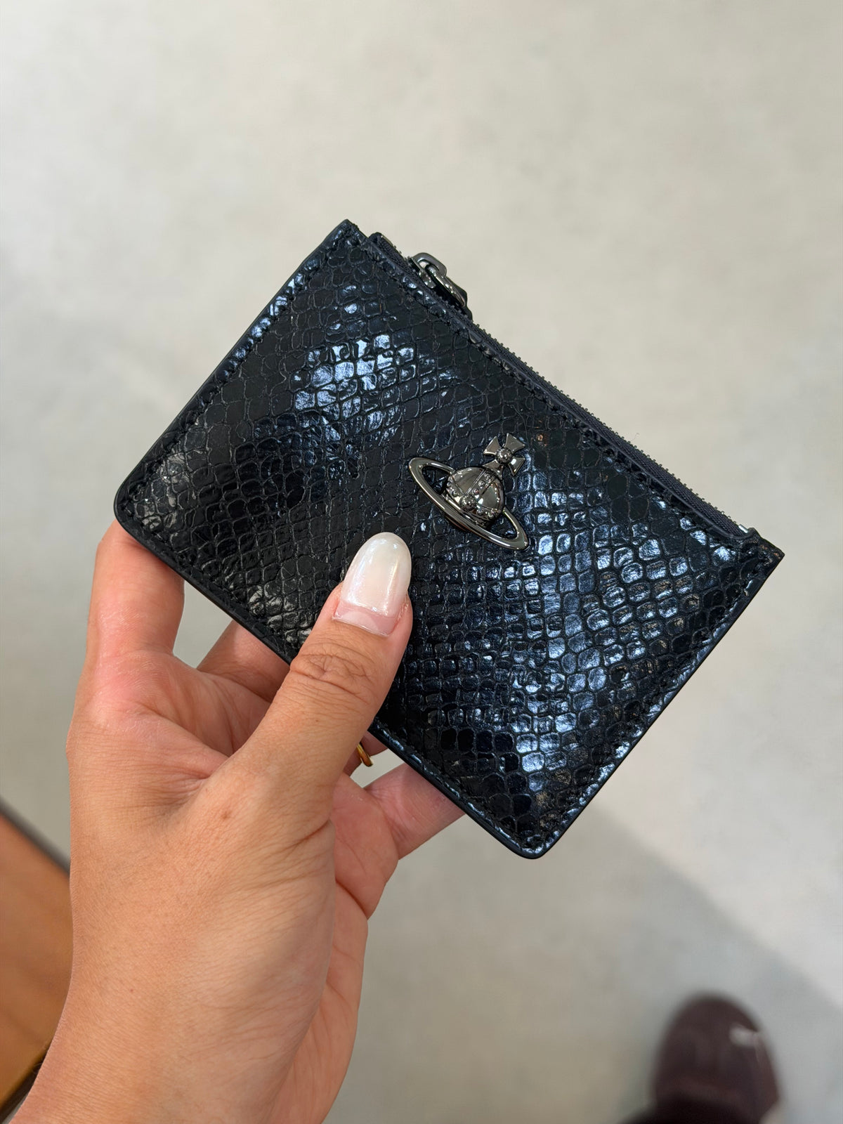 Vivienne Westwood Slim Cardholder 2026最新限定蛇皮灰藍星球卡套 [英國轉季大折扣🇬🇧性價比超高]