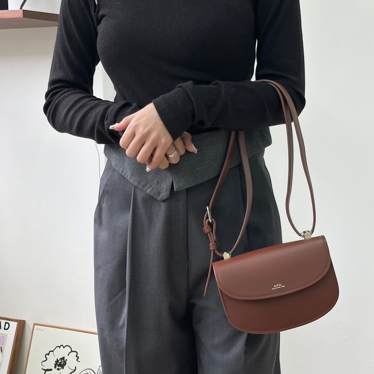 A.P.C. Geneve Bag 馬鞍包 [MINI] [黑色復古啡折扣中!]