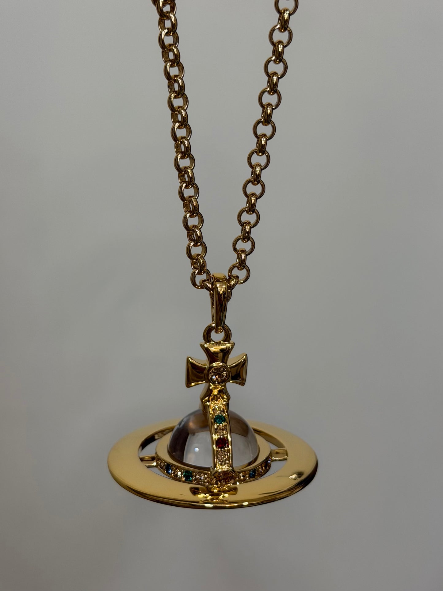 Vivienne Westwood ORB Pendant Crystal Necklace Large 大尺寸星球
