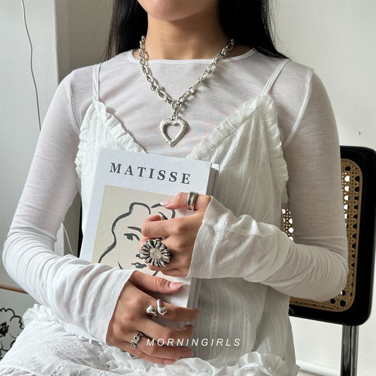 Otro Accesorio 西班牙手工飾物 - Heart on Chain Necklace