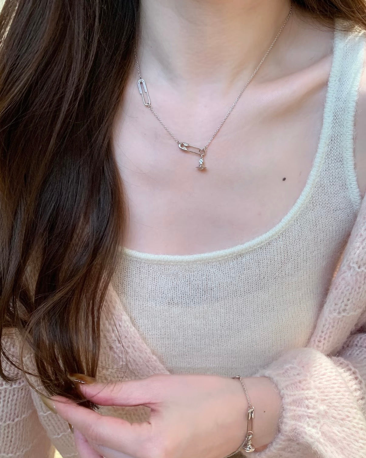 Vivienne Westwood Safety Pin Pendant Necklace 最新925純銀扣針🧷