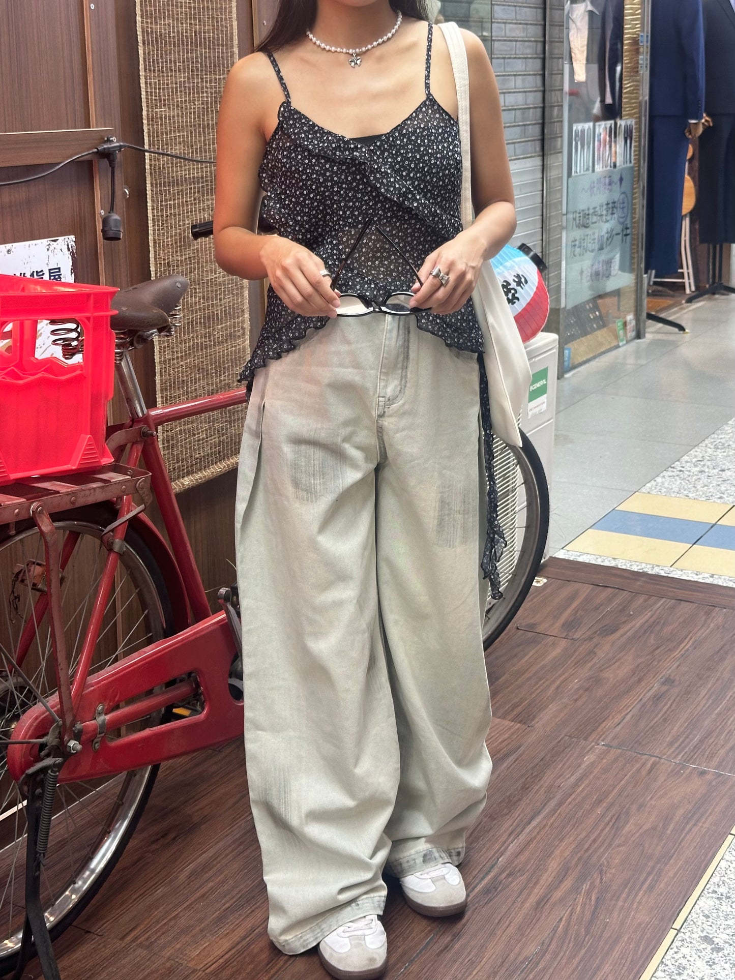 [KRTP001] 花花雪紡小背心