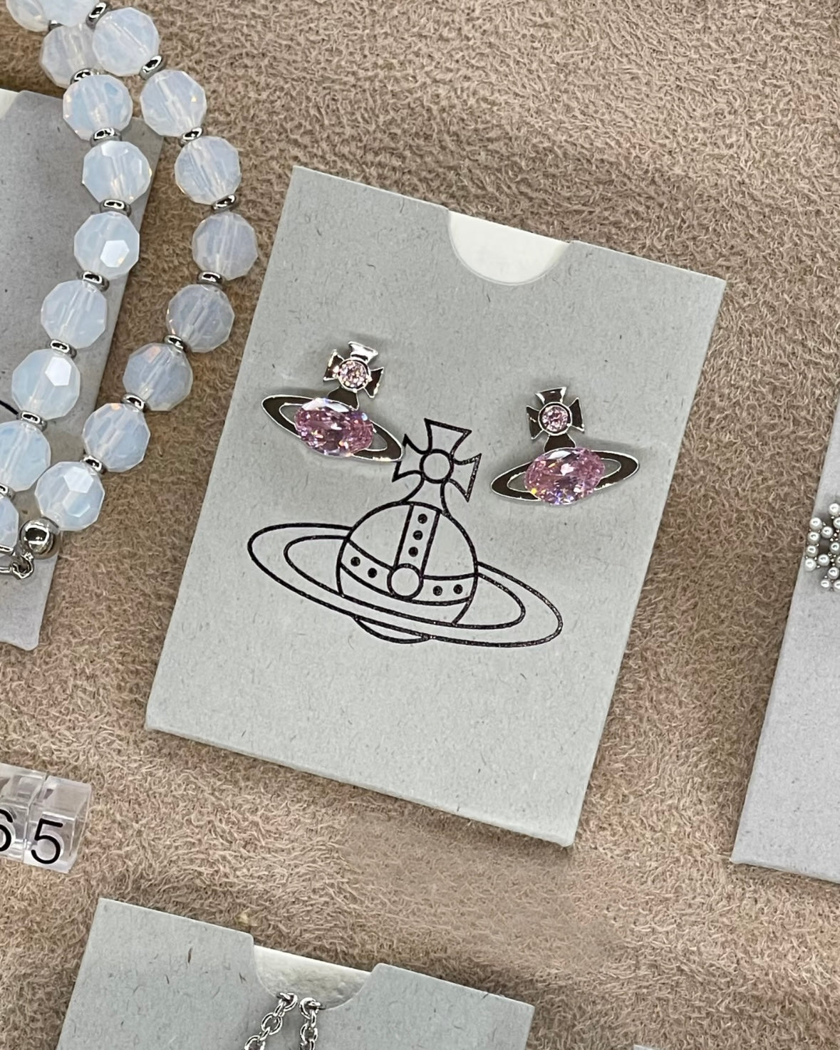 VIVIENNE WESTWOOD Allie Earrings PINK 淺粉紅［最新上架! 現貨中］
