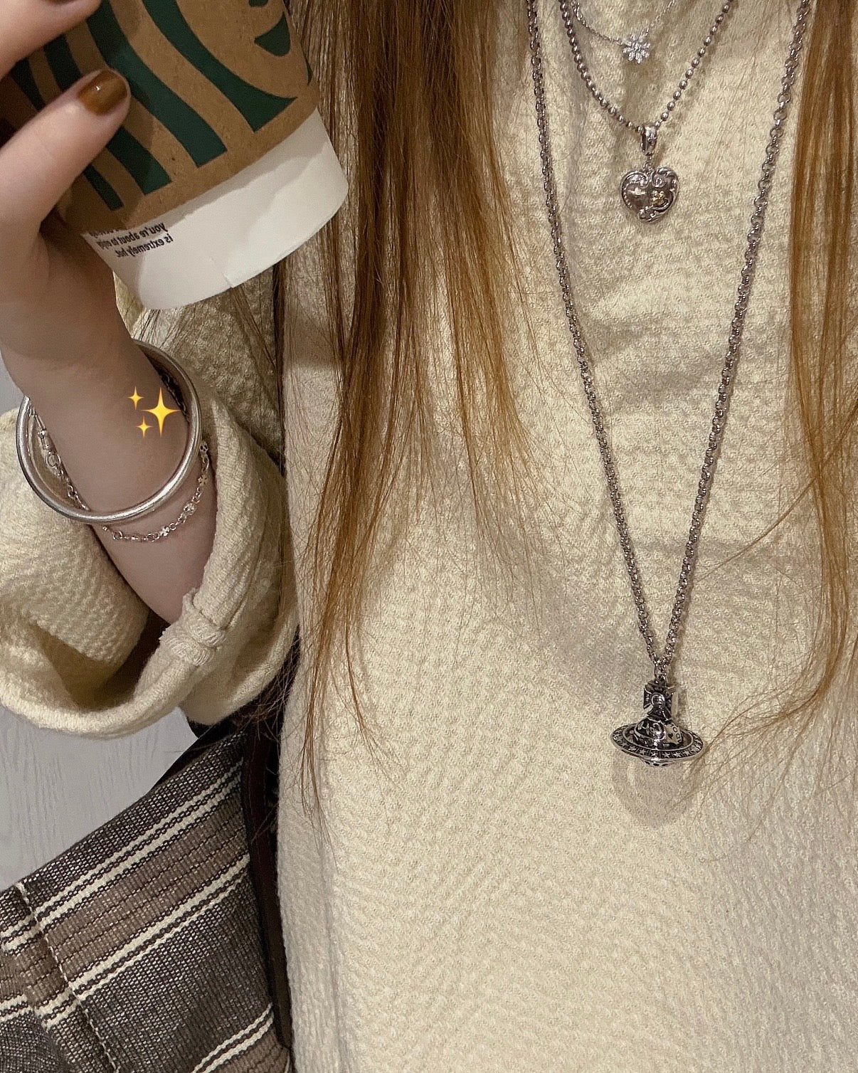 Vivienne Westwood Lancelot Orb Necklace [復古工業風造舊長鏈］