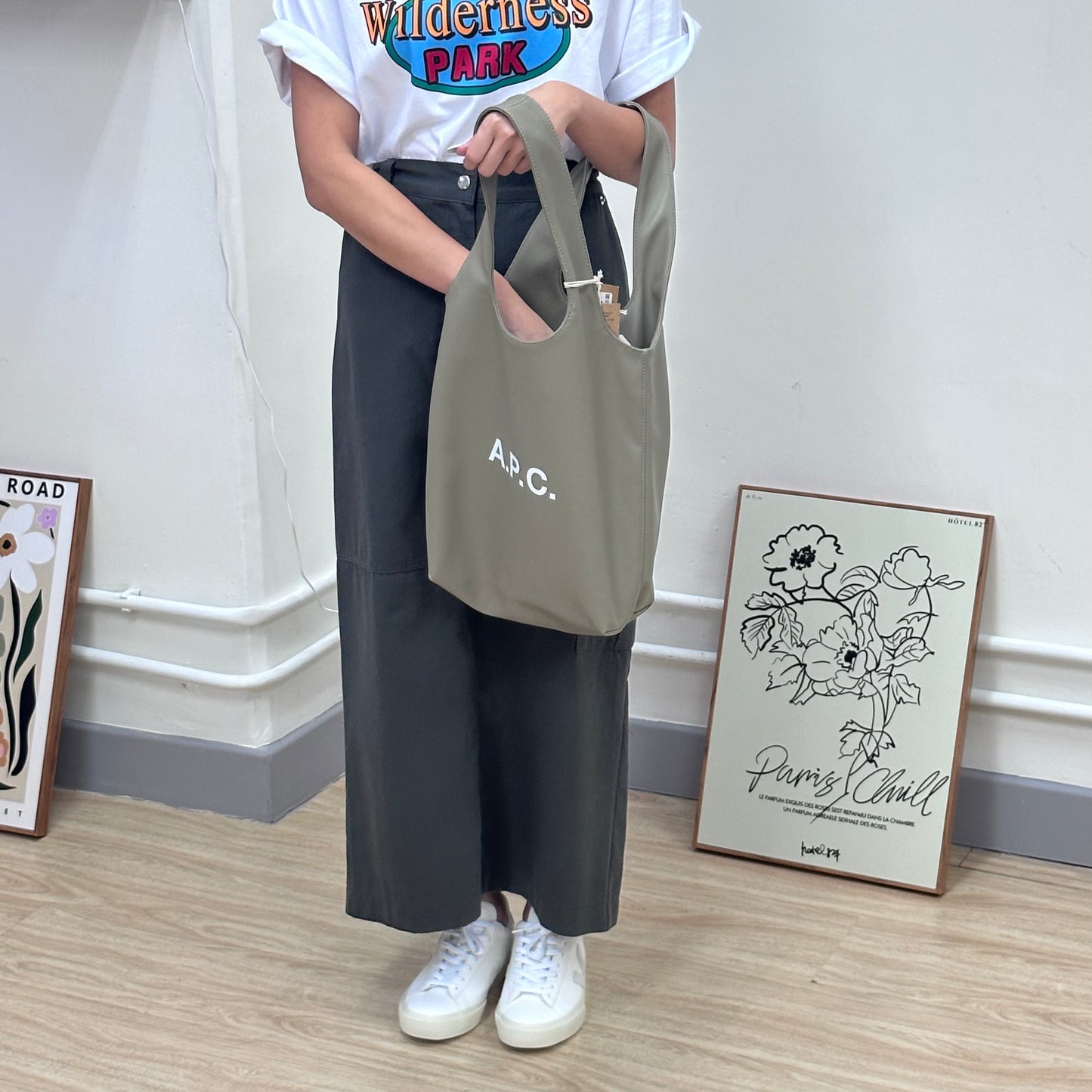 半橡筋後開叉工裝裙 [門市搬遷清貨限時優惠$199!]