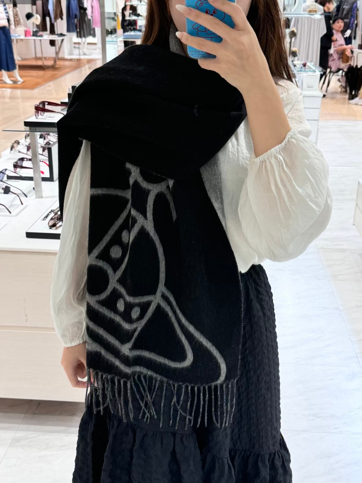 Vivienne Westwood Reversible ORB Logo Scarf 大尺寸雙面頸巾 (100%羊毛) [日本限定! 已停產最後現貨]