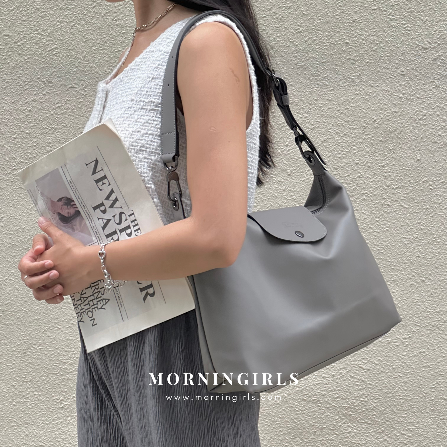 LONGCHAMP Le Pliage Xtra M Hobo Bag 超熱賣真皮系列［超人氣黑色大象灰限量現貨優惠中 完售即止!］