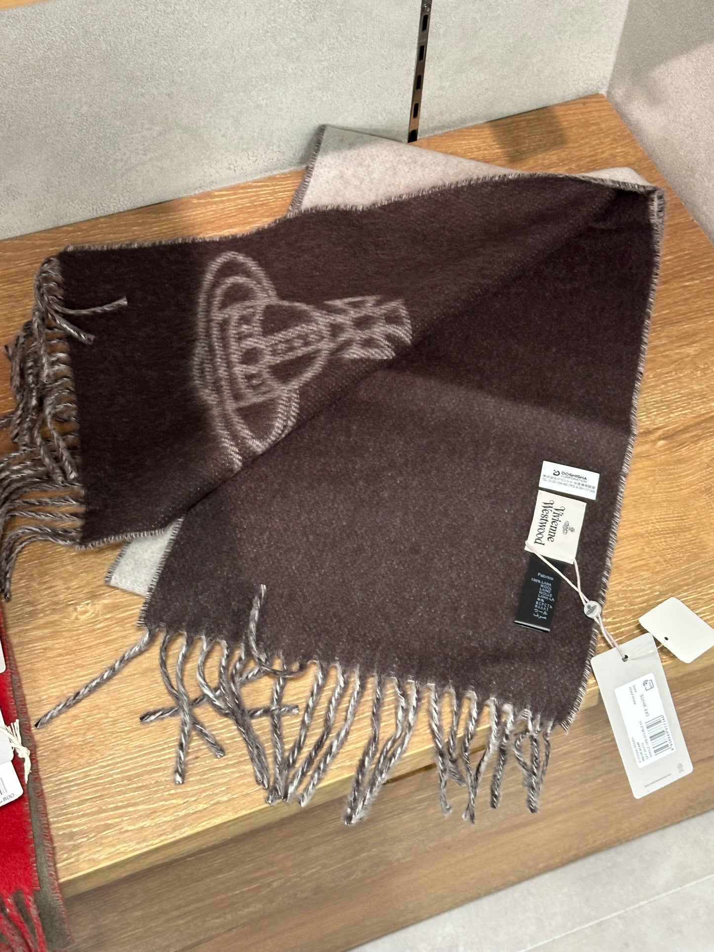 Vivienne Westwood Double ORB Logo Scarf (100% wool) [黑色啡色超熱賣! 日本版 意大利製!]
