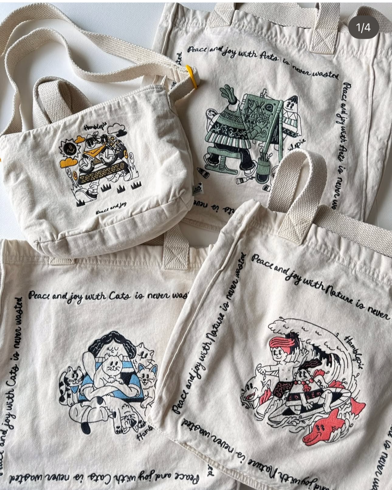 Hamblepie 泰國自家品牌 - Meow Meow Party Tote Bag［最新上架!］