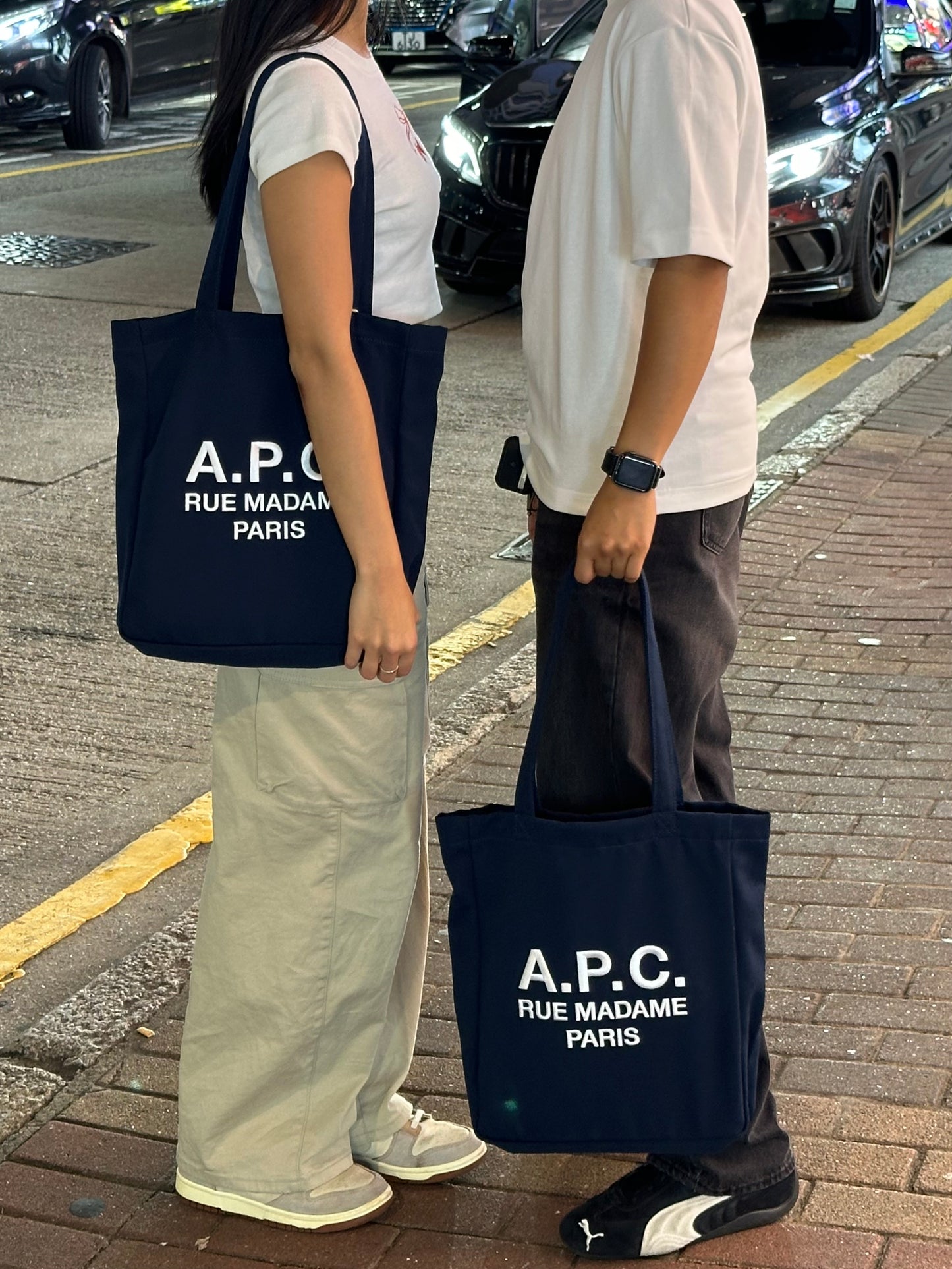 A.P.C. Lou Rue Madame Tote Bag 刺繡logo