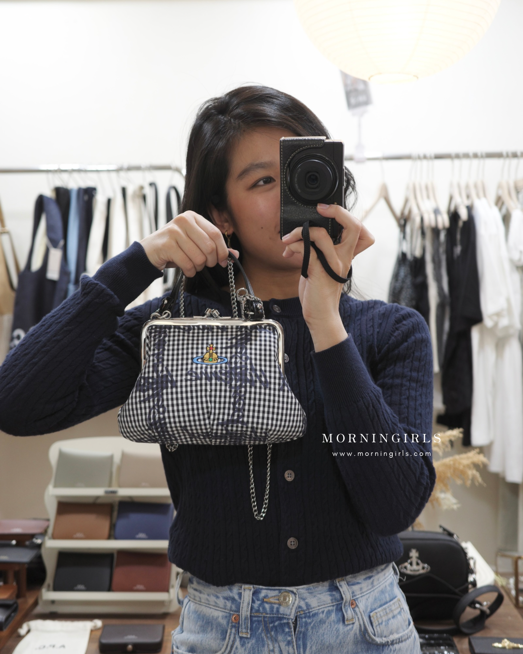 Vivienne Westwood Granny Frame Purse 經典餃子袋 SS25春季最新藍白格
