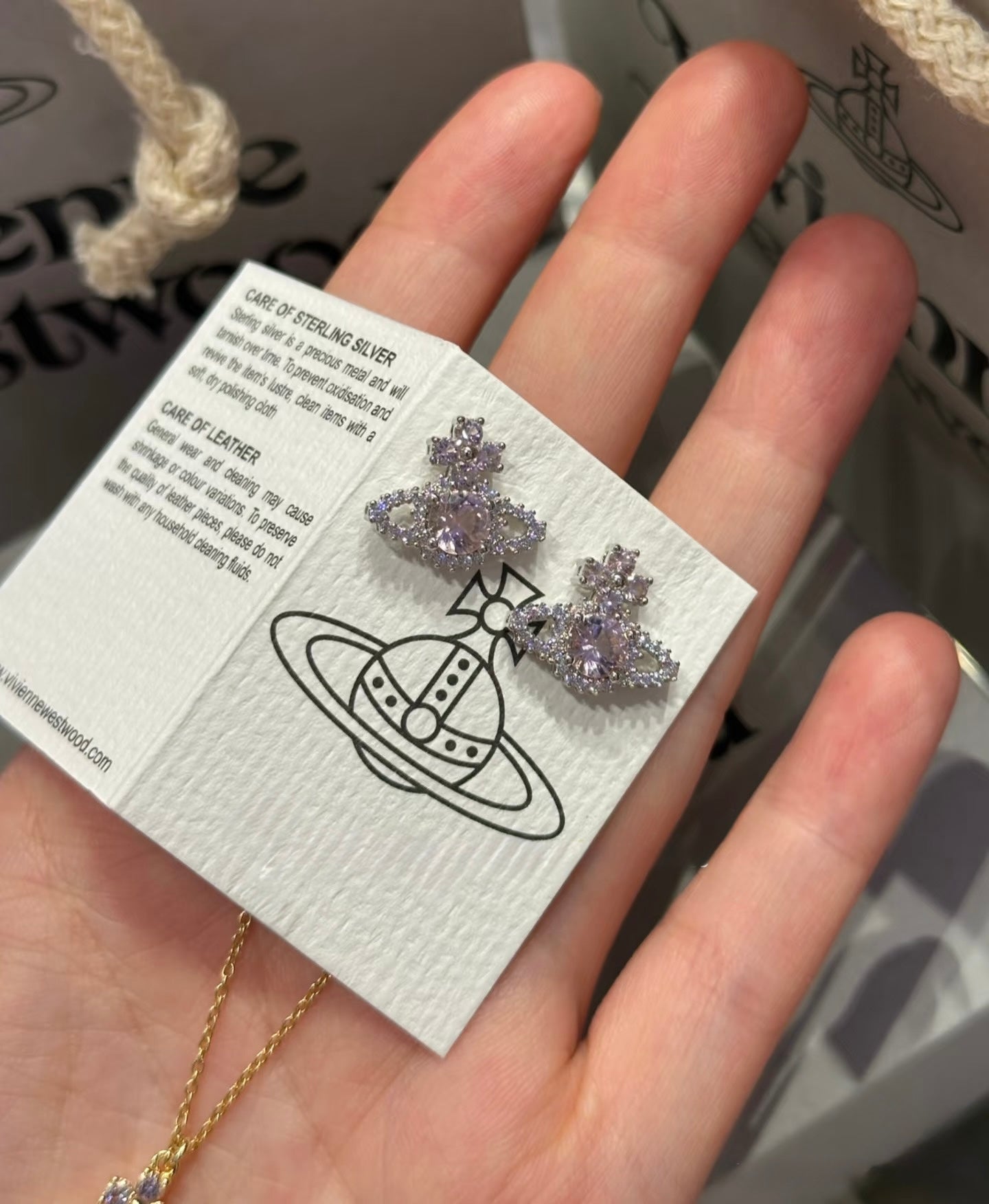 Vivienne Westwood Valentina Earrings [最新上架! 超美粉鑽全閃石耳環]