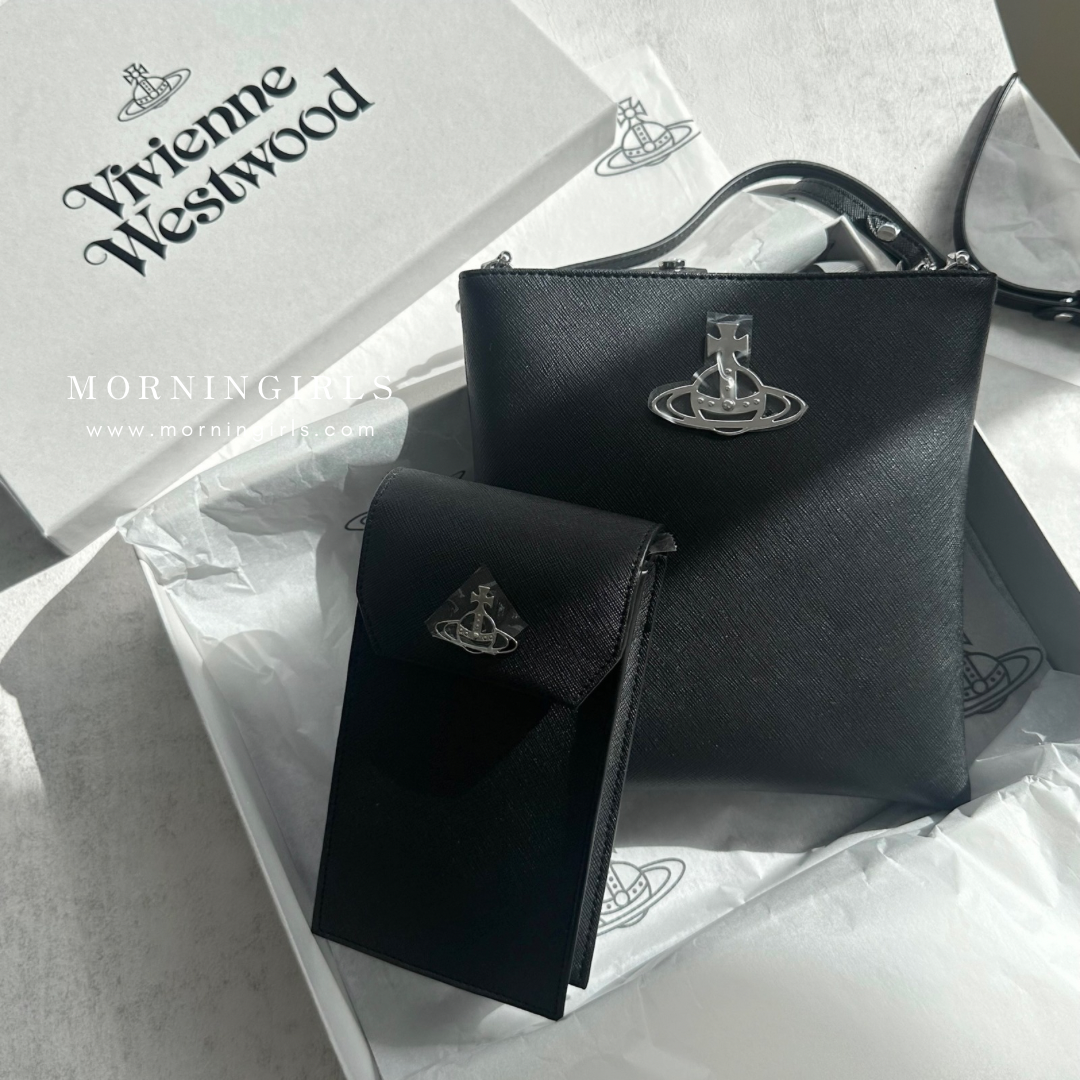 Vivienne Westwood Phone Bag 黑色十字紋