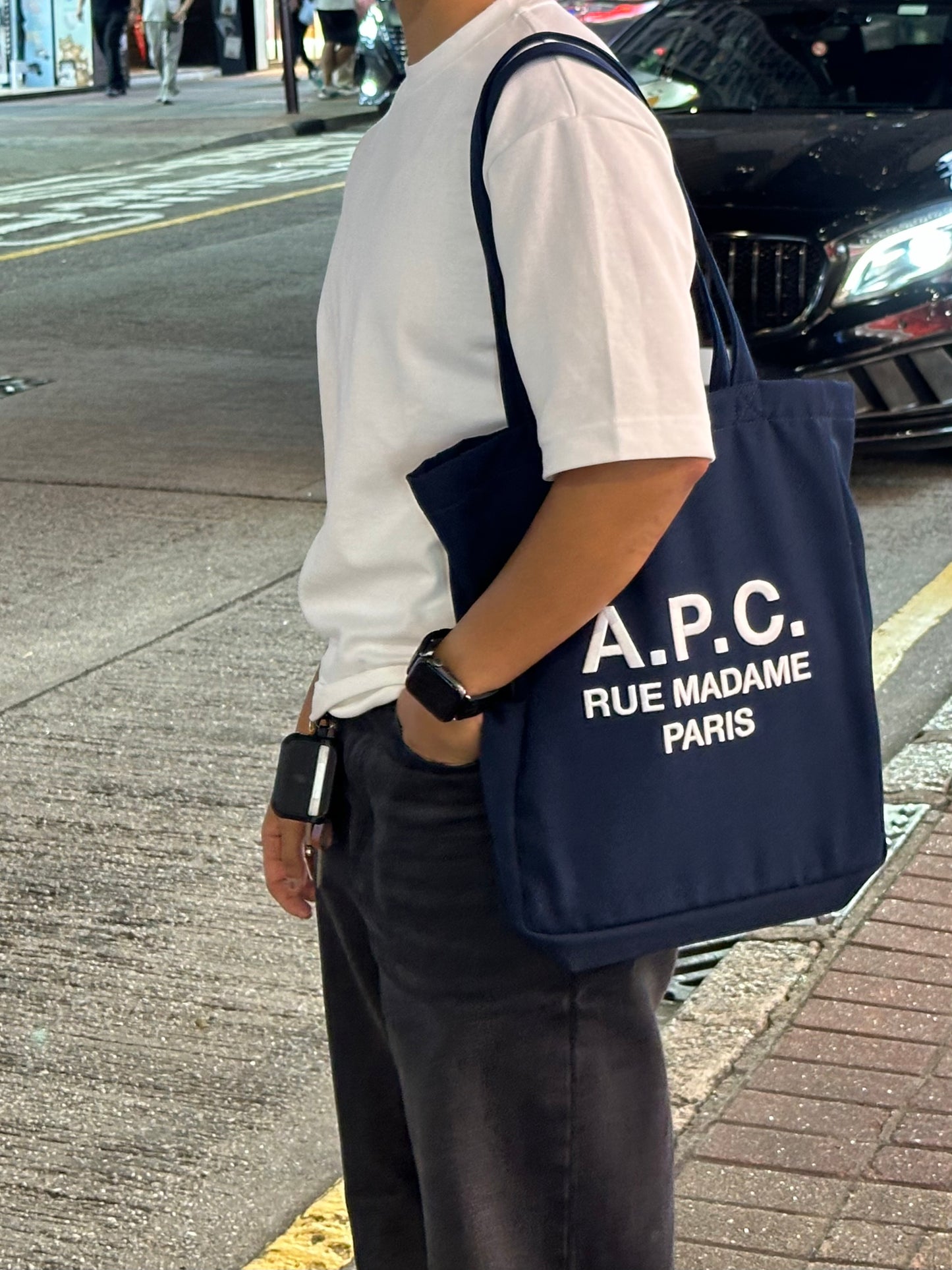 A.P.C. Lou Rue Madame Tote Bag 刺繡logo