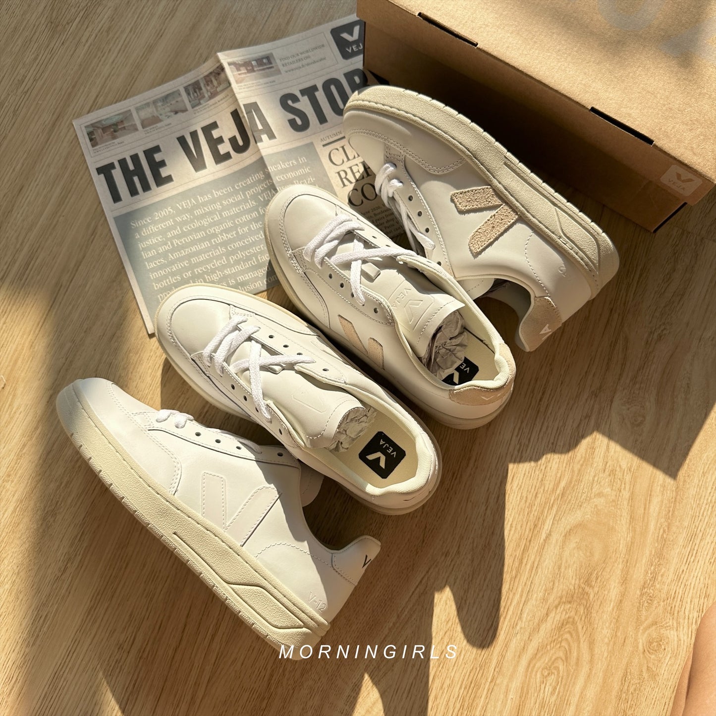 VEJA法國小白鞋 V12 全白［SIZE 36現貨限時優惠中!］