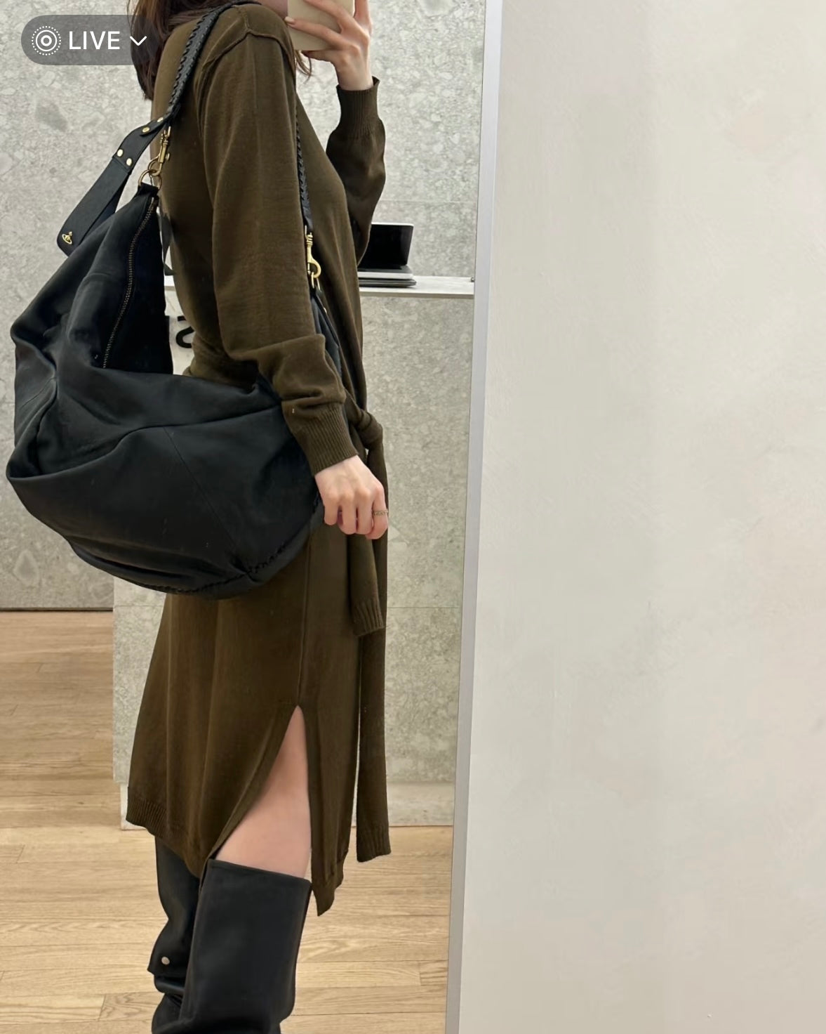 Vivienne Westwood Agnes Shoulder Bag 100%全牛皮超美牛角包［大推薦必入手Lemaire平替版 舊版金扣限時大折扣中!］