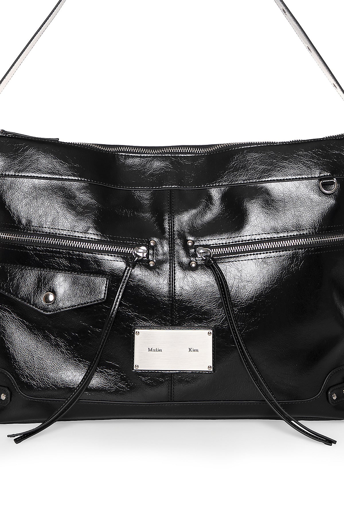 最新韓國選物🇰🇷 Matin Kim Side Buckle Biker Big Bag 個性側扣拉鏈大袋￼［側扣拉鍊 型格復古袋款！］
