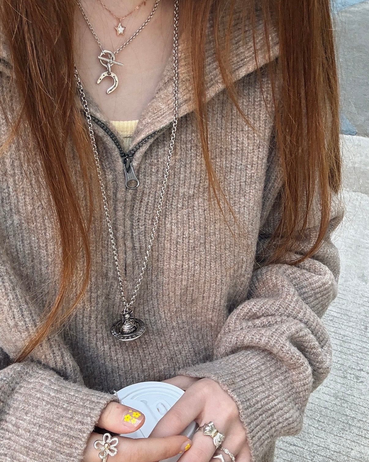 Vivienne Westwood Lancelot Orb Necklace [復古工業風造舊長鏈］