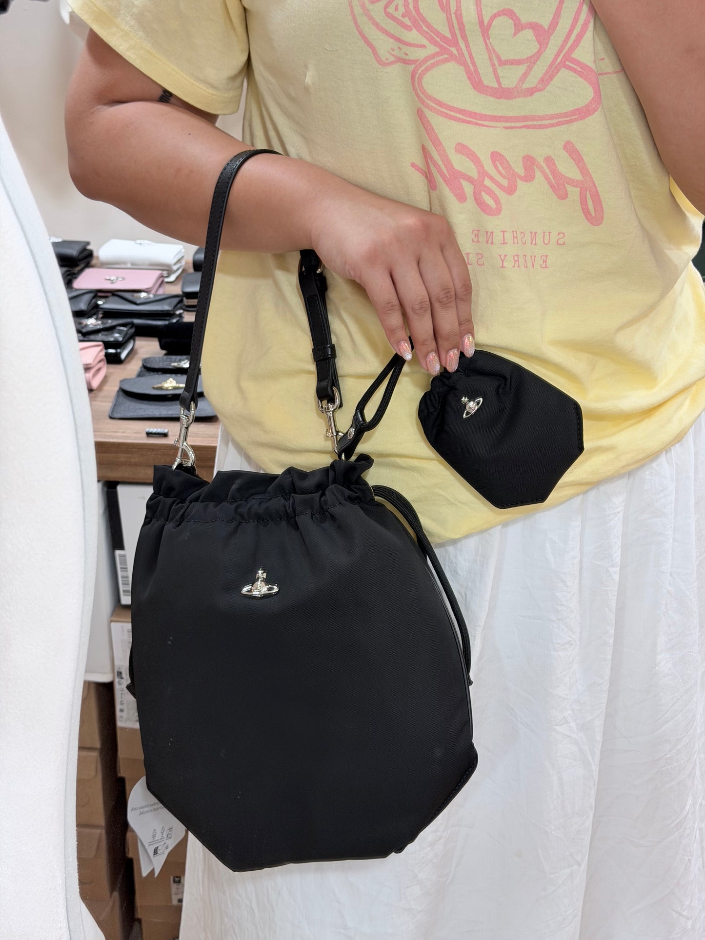 Vivienne Westwood Drawstring Shoulder Bag 尼龍束繩袋 [超大容量耐用袋款]