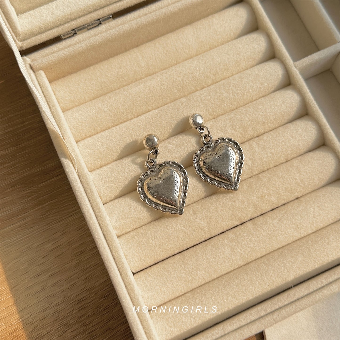 Otro Accesorio 西班牙手工飾物 - Vintage Heart Earrings