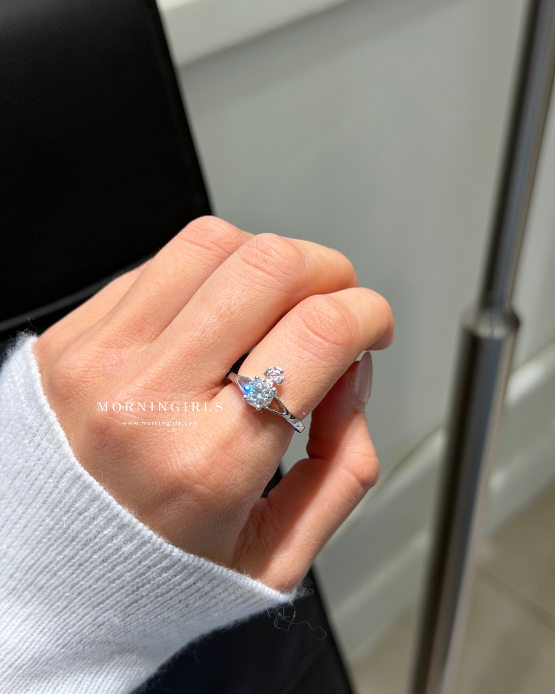 Vivienne Westwood Reina Ring 低調精緻小鑽系列 [925純銀 可基本濕水!尺寸表在圖3]
