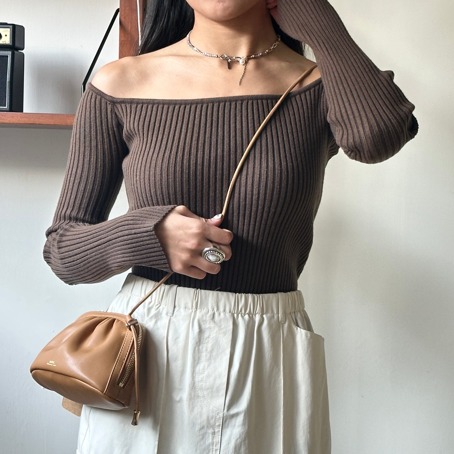 Vintage One Shoulder Tight Top [超厚實!!]