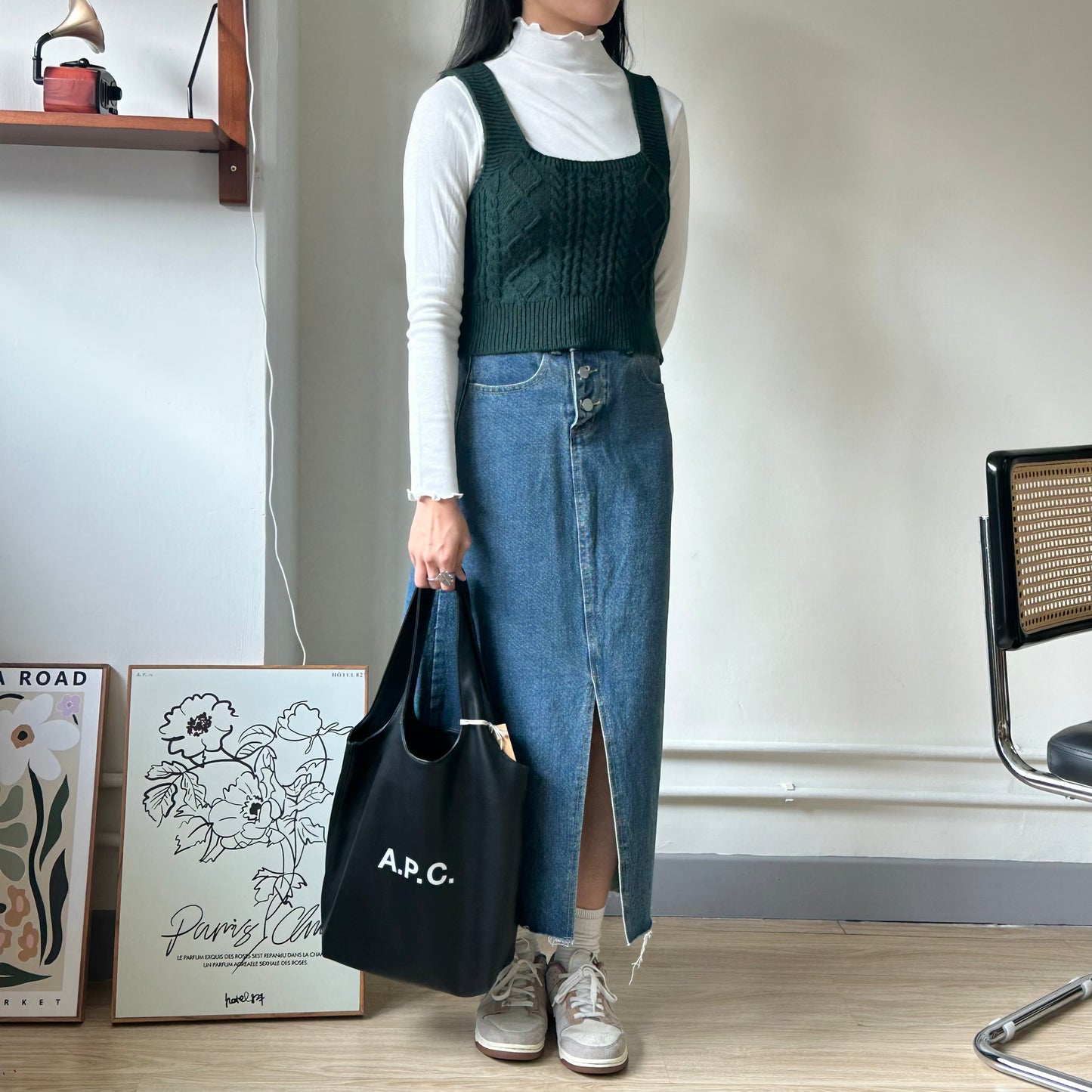 針織菱格外搭背心 [門市搬遷清貨限時優惠$69!]