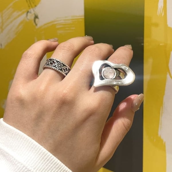 Otro Accesorio 西班牙手工飾物 - Heart Crystal Ring [NEW ITEM!店主自留大推薦! 可自行調節大小]