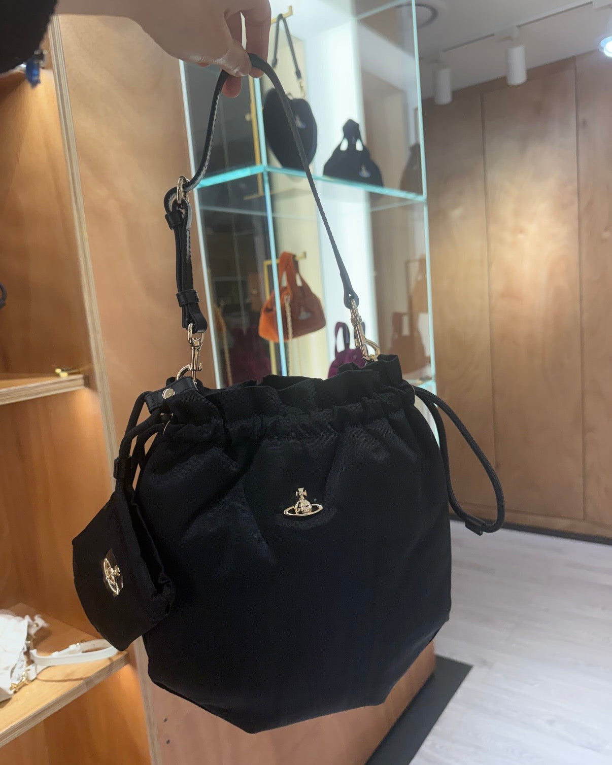 Vivienne Westwood Drawstring Shoulder Bag 尼龍束繩袋 [超大容量耐用袋款]