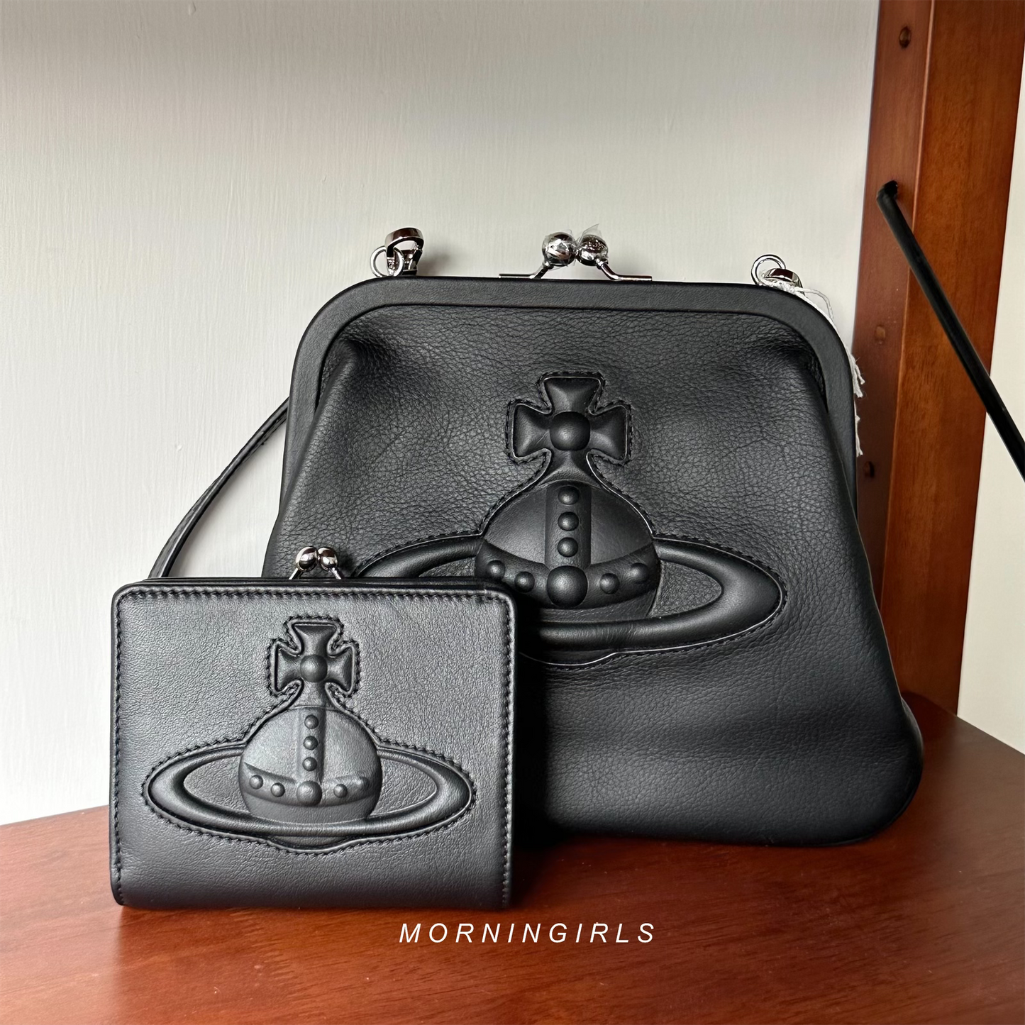 Vivienne Westwood Black Injected Orb Wallet
