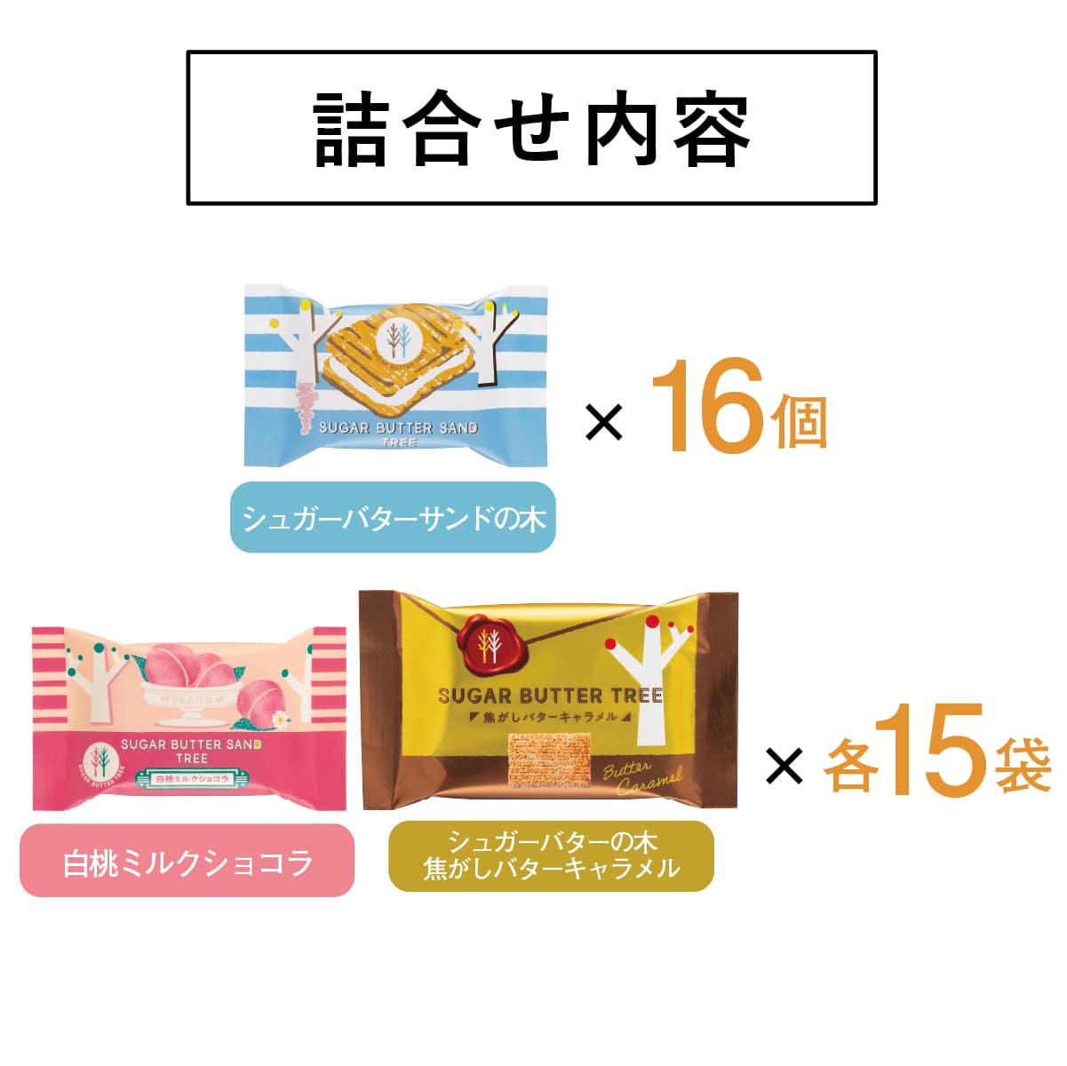 SUGAR BUTTER SAND TREE 白朱古力夾心餅乾 多種味道禮盒裝