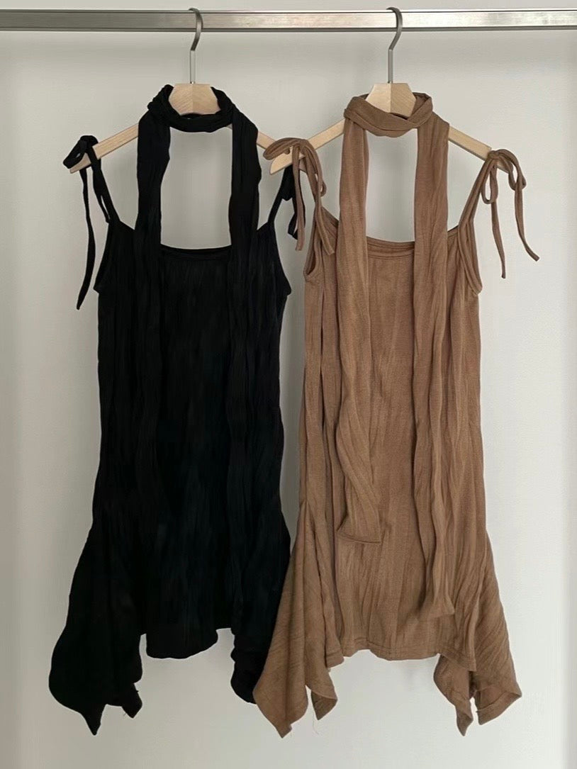 [KROP001] Wrinkled Sleeveless OPS［連頸帶 超推介!］