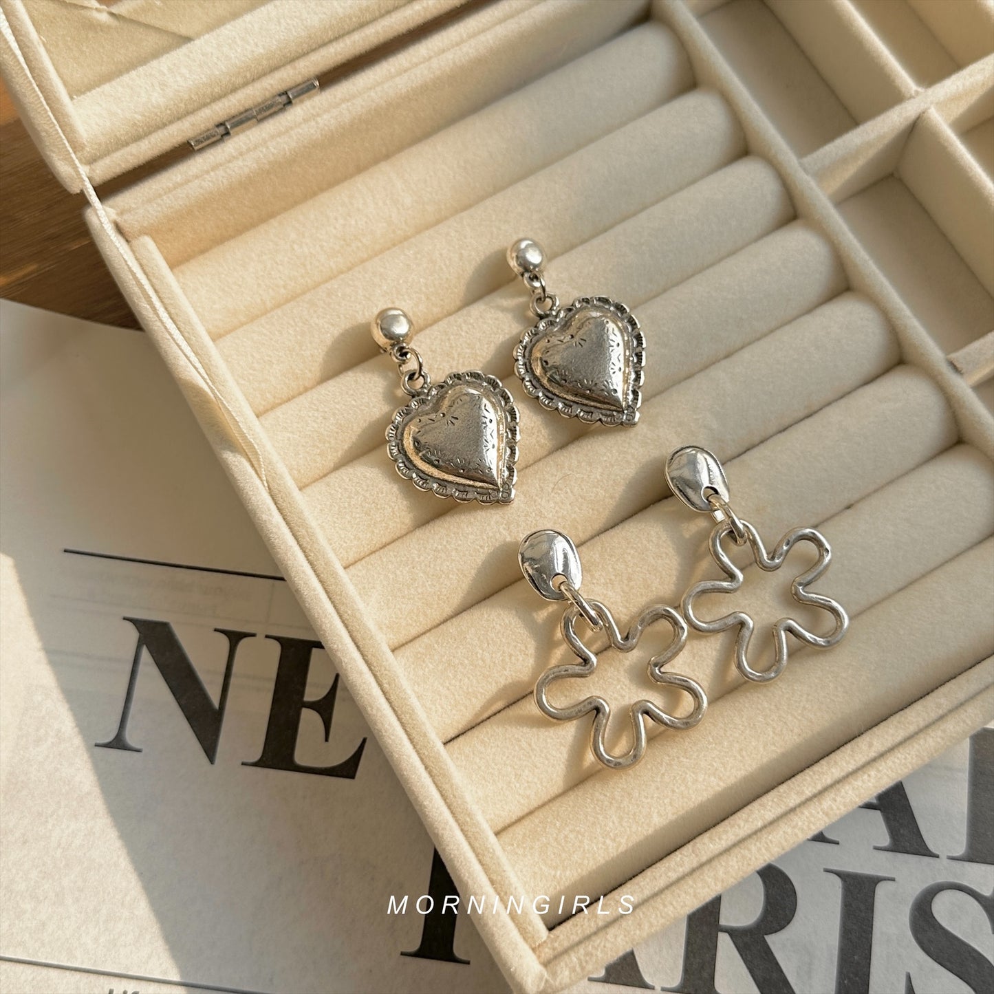 Otro Accesorio 西班牙手工飾物 - Vintage Heart Earrings