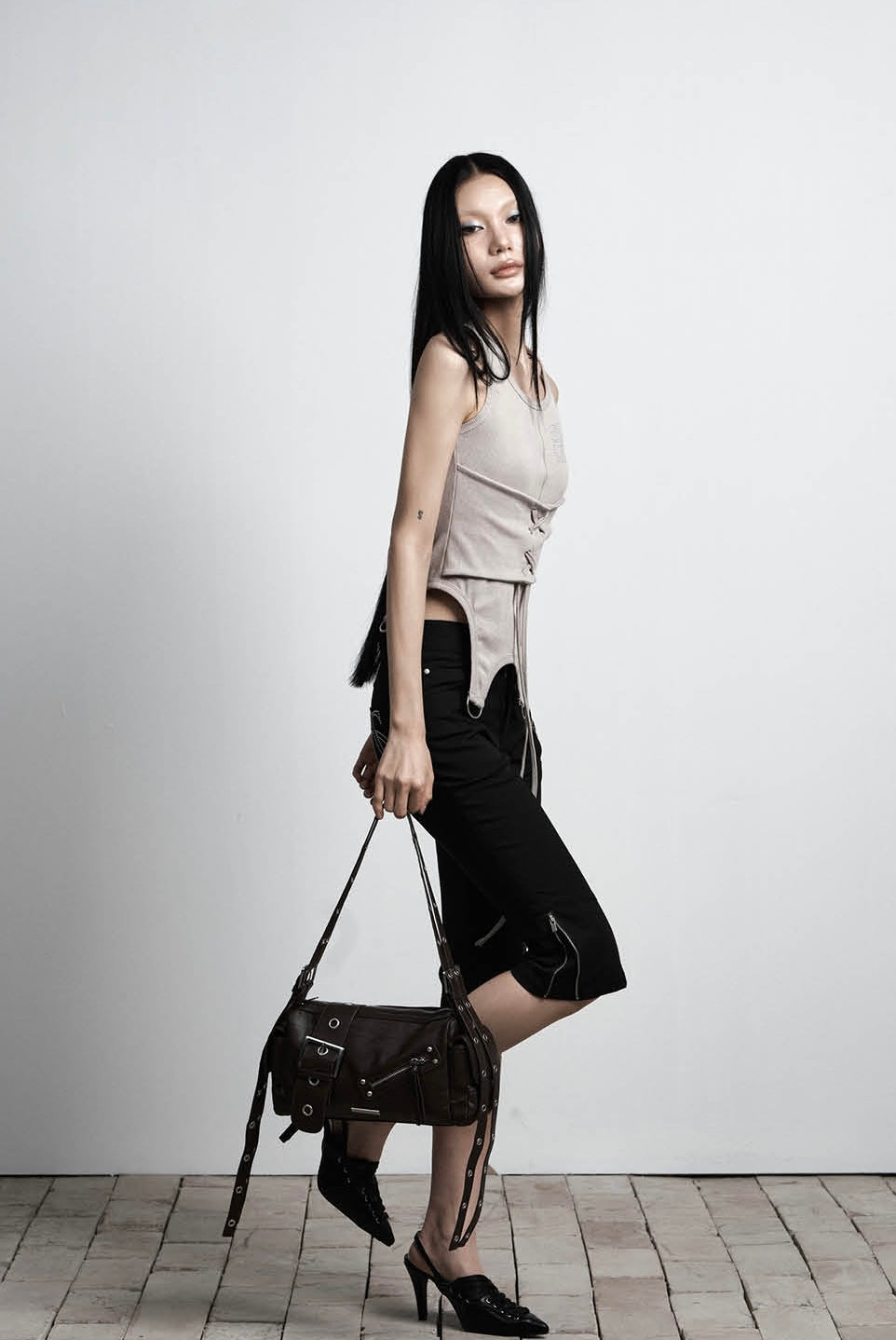 韓國選物🇰🇷Asur Big Buckle Belt Shoulder Bag 大皮帶扣腋下袋［超有個性型格袋款 肩帶可自由調教長度］