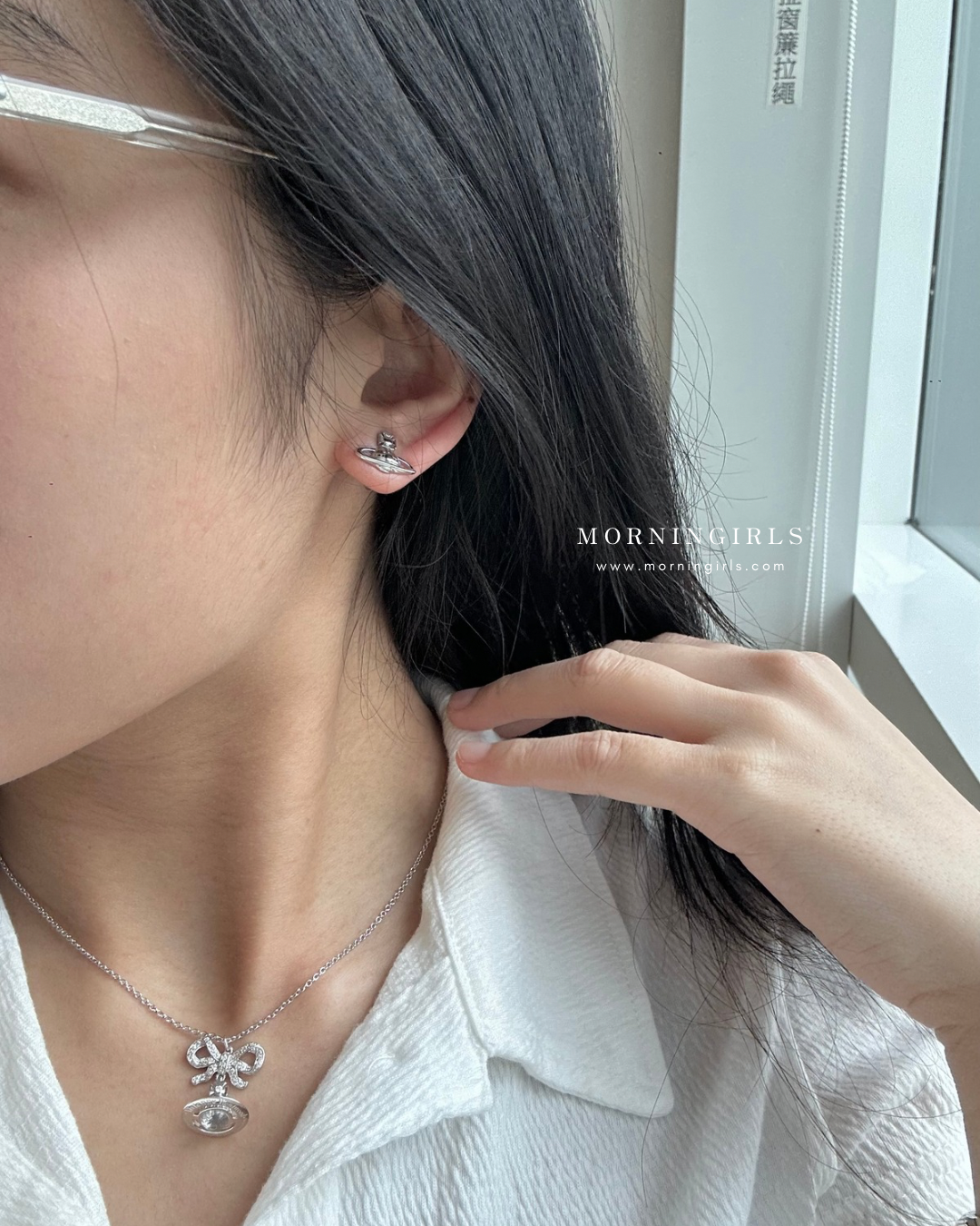 Vivienne Westwood Leodaria Earrings 925純銀 簡潔鴛鴦耳環 [最新上架! 限量現貨優惠中!]