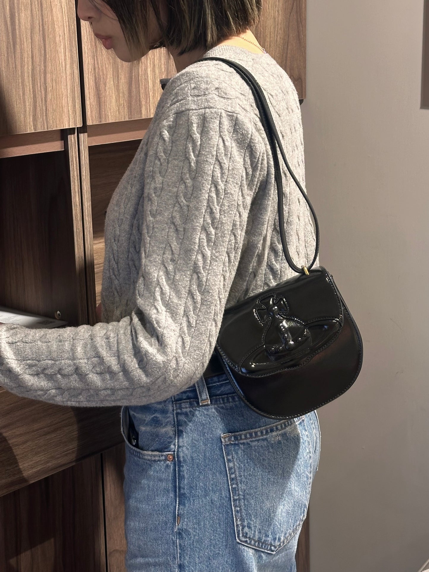 Vivienne Westwood Jodie Saddle Bag 兩用馬鞍袋 漆皮黑［最新上架! 限量現貨優惠中!］