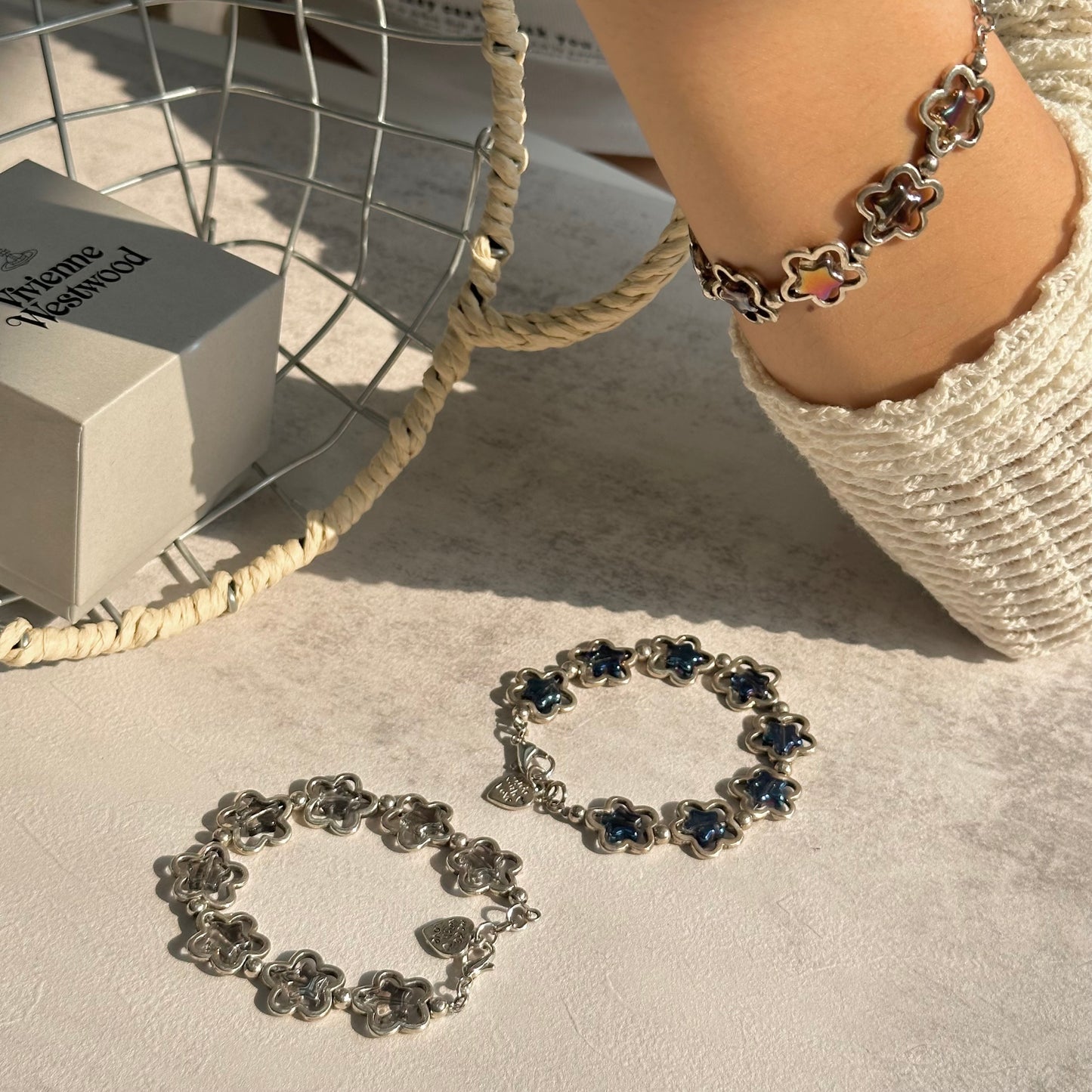 Otro Accesorio 西班牙手工飾物 - Flower & Star Layered Bracelet