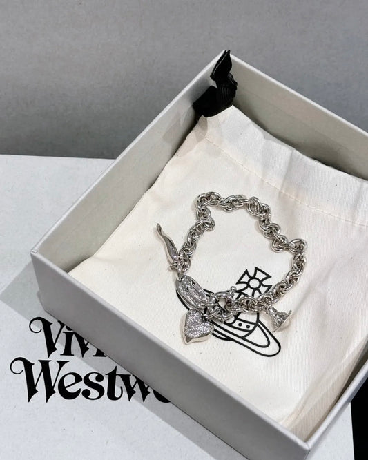 Vivienne Westwood Della 粗鏈愛心星球小辣椒吊墜 [2026最新系列! 極推薦!]