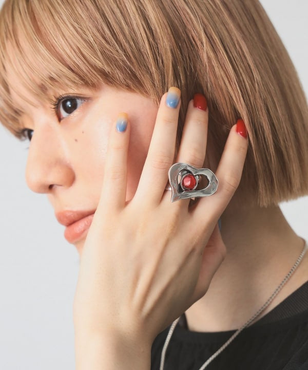 Otro Accesorio 西班牙手工飾物 - Heart Crystal Ring [NEW ITEM!店主自留大推薦! 可自行調節大小]