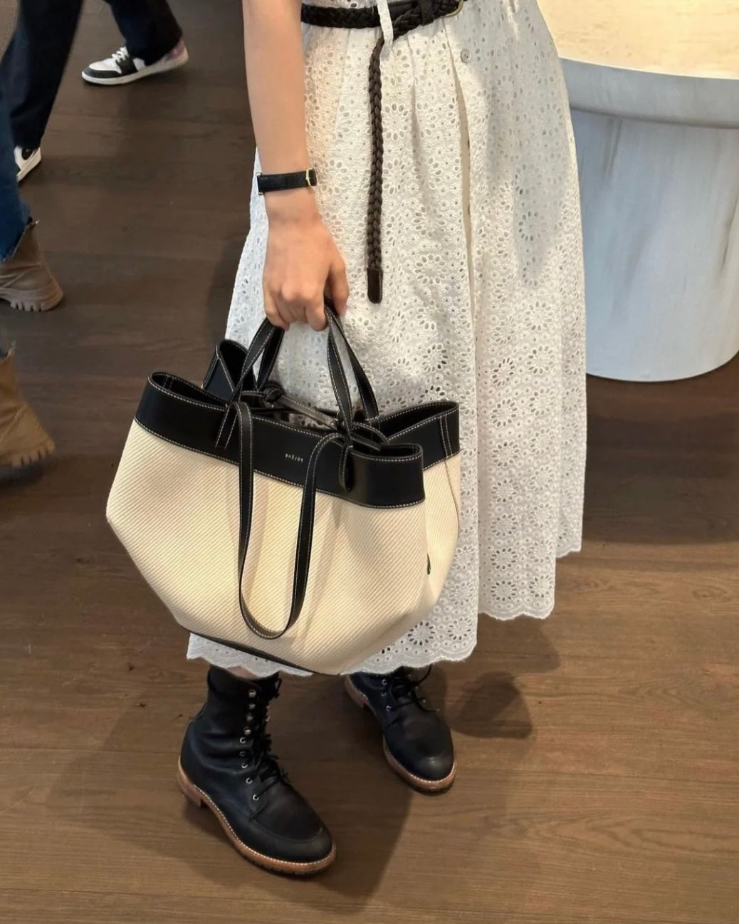 POLENE Cognac Canvas [最新皮革帆布拼色系列！夏日高級感]