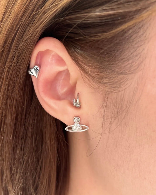 Vivienne Westwood Leodaria Earrings 925純銀 簡潔鴛鴦耳環 [現貨發售中! 長戴必備]
