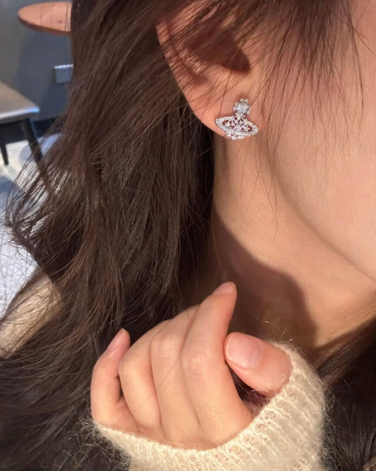 Vivienne Westwood Narcissa Necklace 925純銀防敏雪花閃鑽 [敏感寶寶情人節禮物首選]