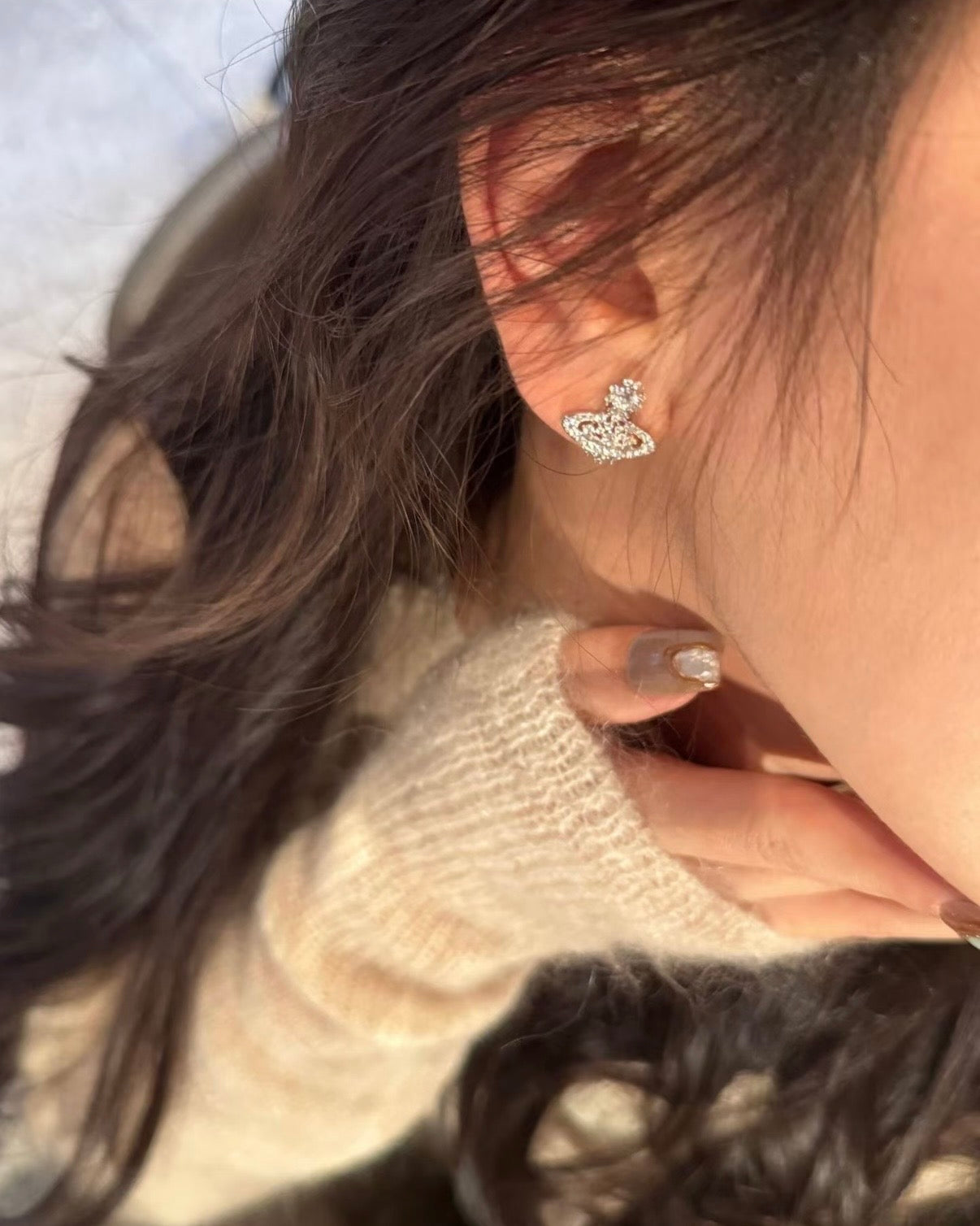 Vivienne Westwood Narcissa Necklace 925純銀防敏雪花閃鑽 [敏感寶寶情人節禮物首選]