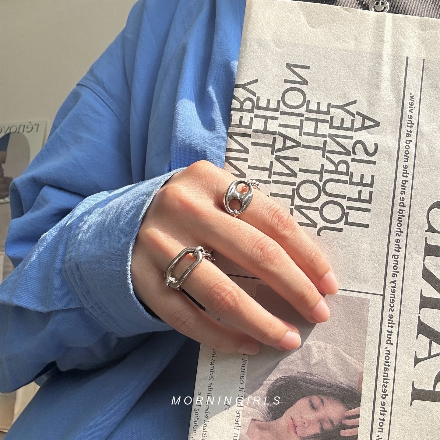 Otro Accesorio 西班牙手工飾物 - Anchor on Chain Ring